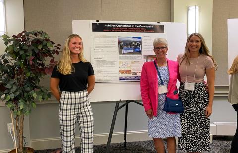 Intern Caroline Williams with Heidi Barker and Sara Oberle