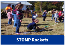 student launching rocket
