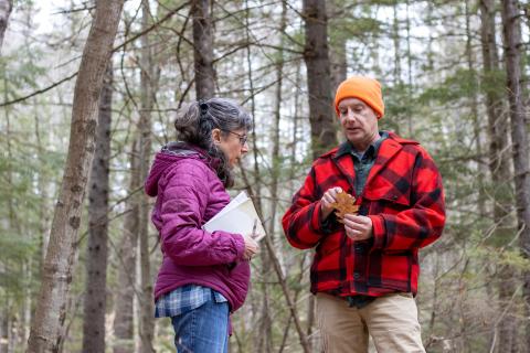 Extension forester meeting with a landowner