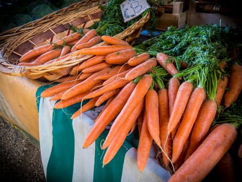 Carrots on a table